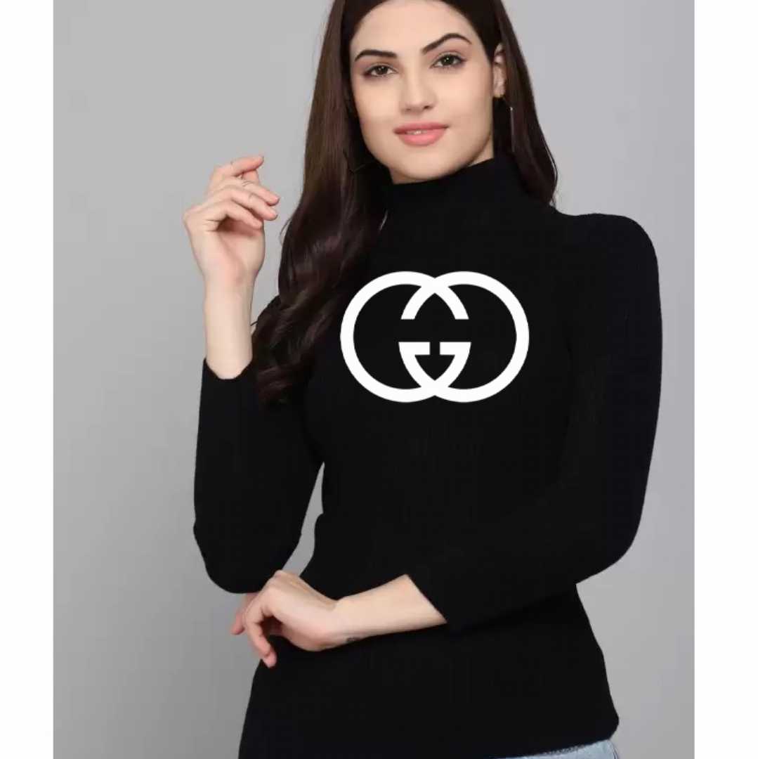 Premium,Quality,Women,High,Neck,Sweater,