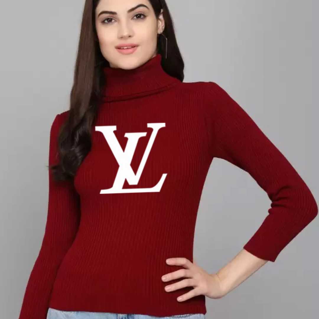 Premium,Quality,Women,High,Neck,Sweater,