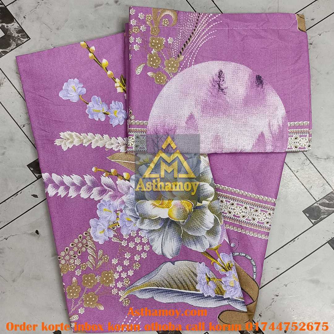 AC,HOME,TEX,King,Size,Bed,Sheet,with,Two,Pillow,Covers,Premium,Quality,100%,Twill,Cotton,Panel,Twill,Tuwel,Digital,Home,Text,Bed,Sheets,Premium,Quality,Double,size,bed,sheet,বেডশীট,বিছানার,চাদর