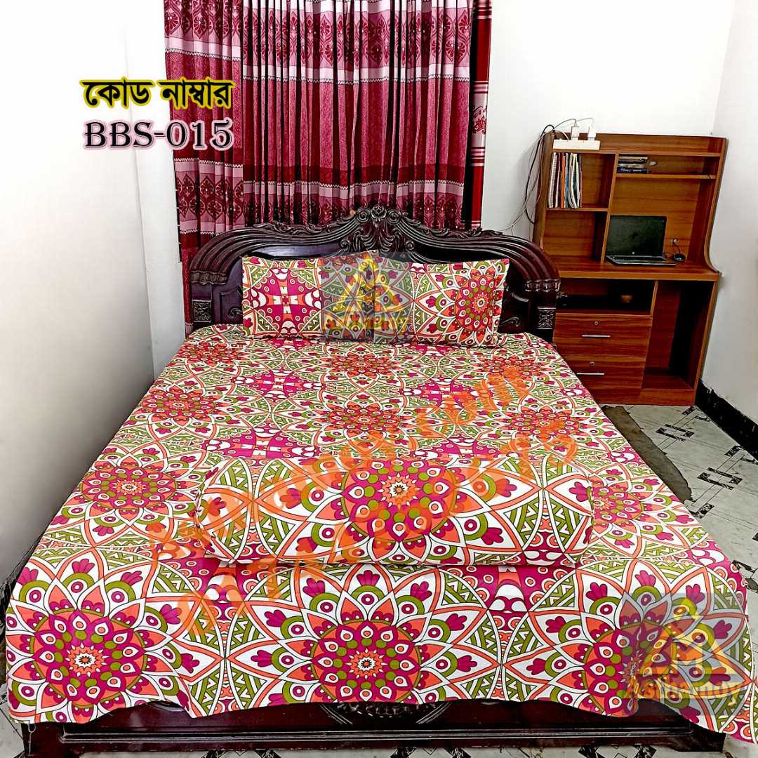 AC,HOME,TEX,King,Size,Bed,Sheet,with,Two,Pillow,Covers,Premium,Quality,100%,Twill,Cotton,Panel,Twill,Tuwel,Digital,Home,Text,Bed,Sheets,Premium,Quality,Double,size,bed,sheet,বেডশীট,বিছানার,চাদর