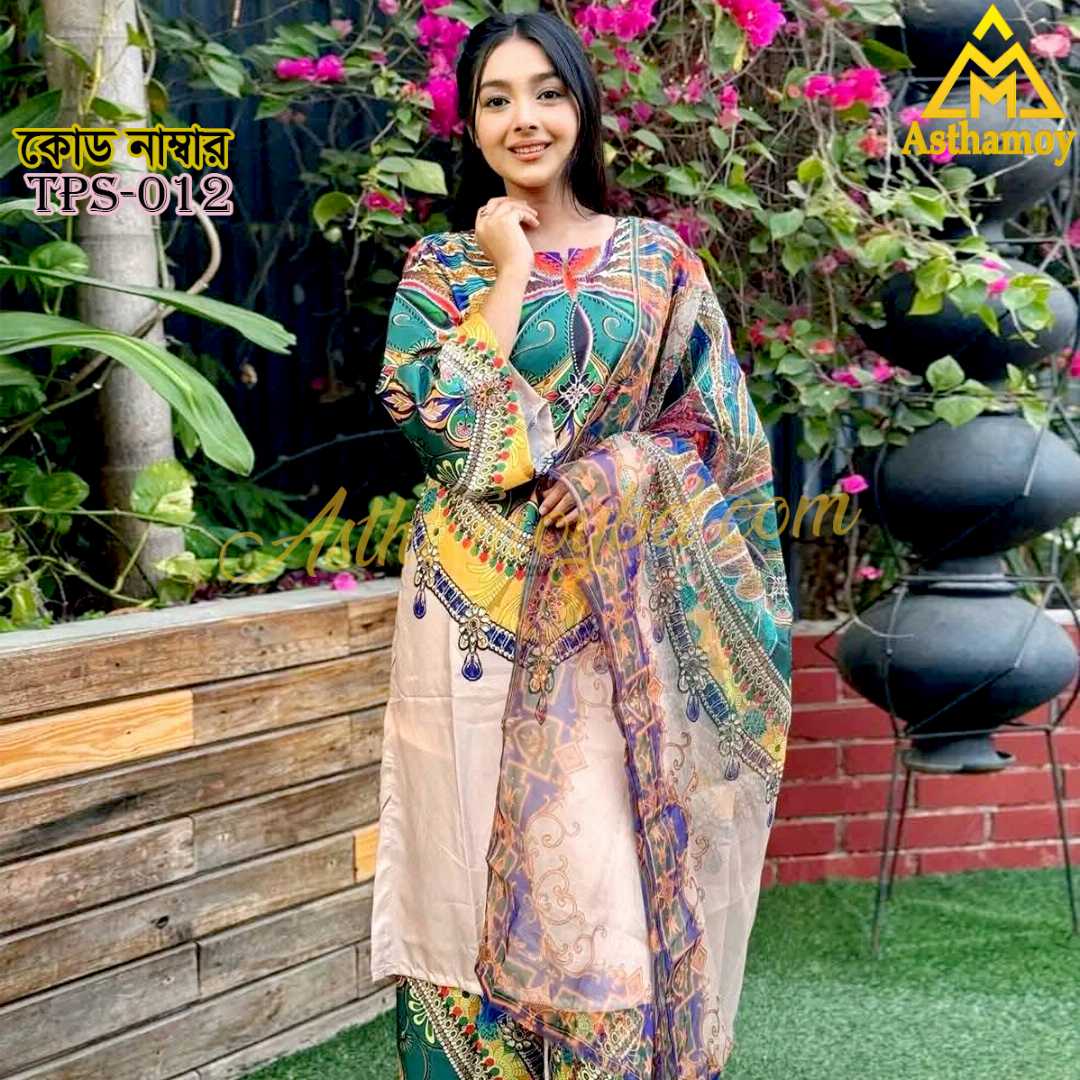 Digital,Printed,3,Piece,Set,Dress,For,Womens,Three,piece,3piece,unstitched,Party,Wear,Sarara,Sharara,Traditional,Fashion,Clothing,shalwar,kameez,arrivals,printed,kurti,শারারা,থ্রি-পিস,ড্রেস,Kamij