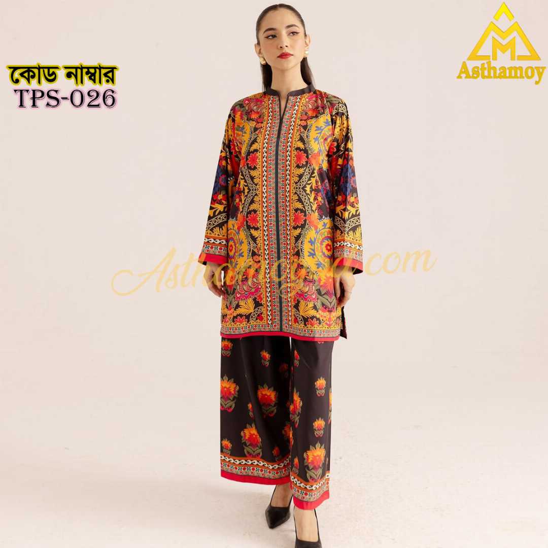 Digital,Printer,2,Piece,Set,Dress,For,Womens,Three,piece,3piece,unstitched,Party,Wear,Sarara,Sharara,Traditional,Fashion,Clothing,shalwar,kameez,arrivals,printed,kurti,শারারা,থ্রি-পিস,ড্রেস,Kamij