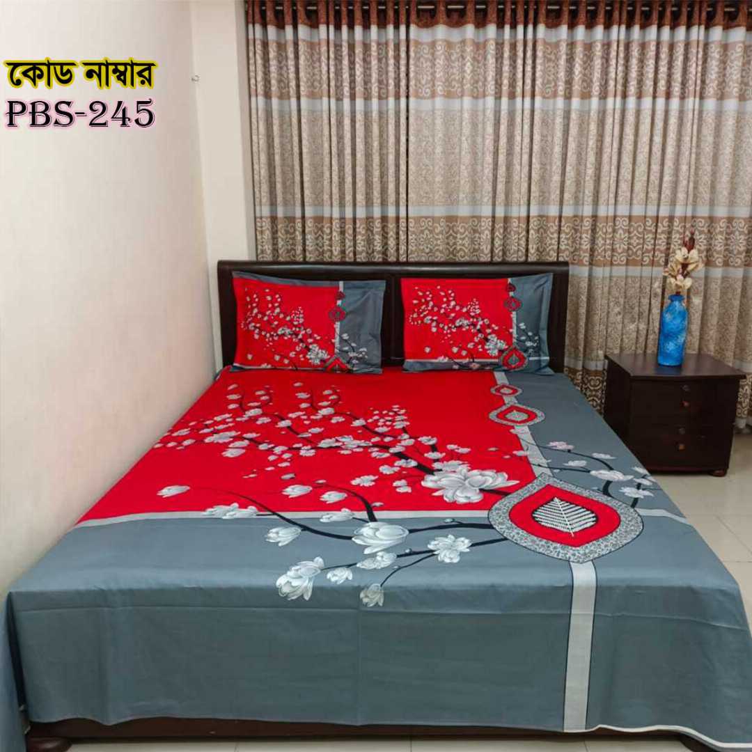 Premium,Quality,100%, Cotton, Bed,Sheet,with,Two,Pillow,Covers,AC,HOME,TEX,King,Size, Twill, Panel,Twill,Tuwel,Digital,Home,Text,Bed,Sheets,Premium,Quality,Double,size,bed,sheet,বেডশীট,বিছানার,চাদর