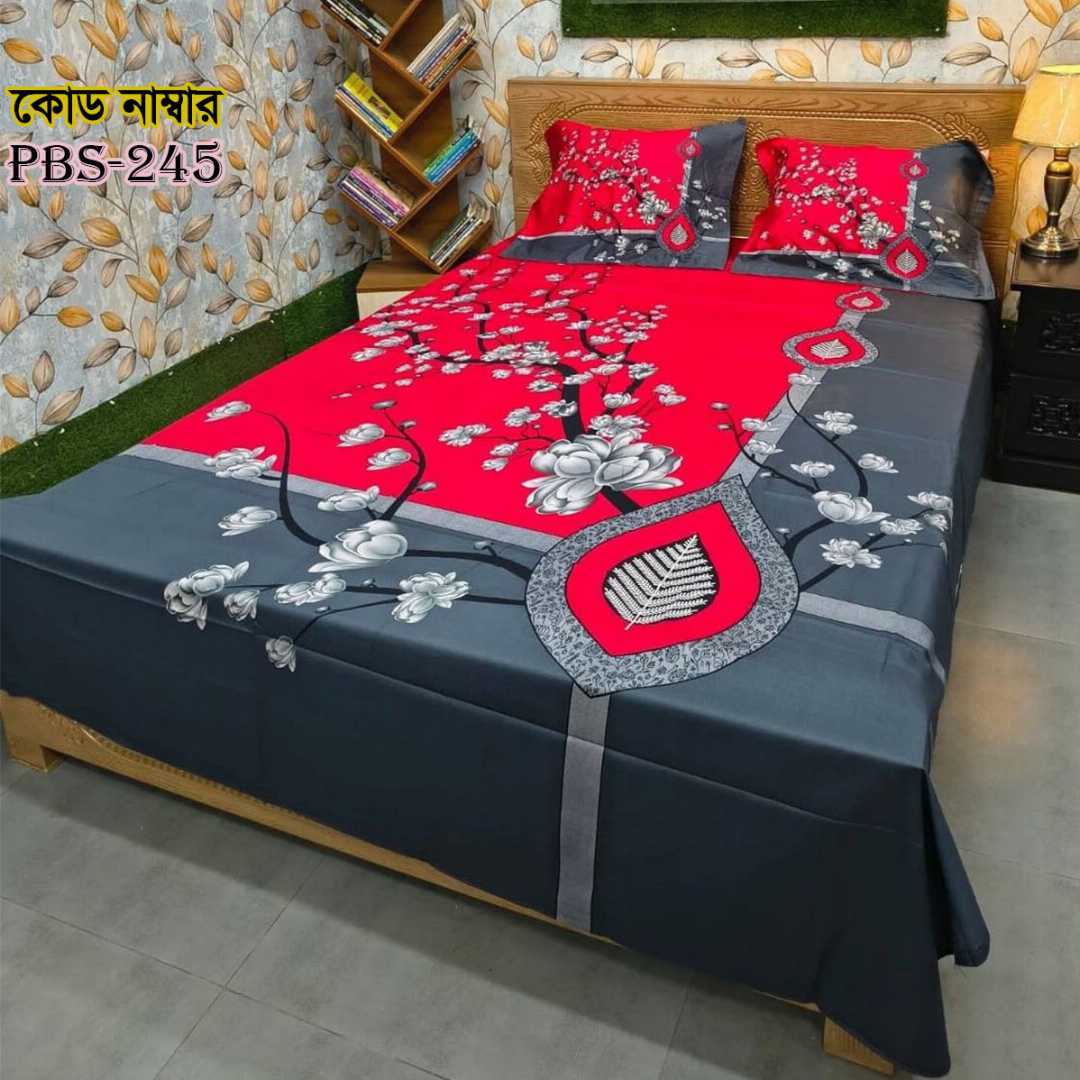 Premium,Quality,100%, Cotton, Bed,Sheet,with,Two,Pillow,Covers,AC,HOME,TEX,King,Size, Twill, Panel,Twill,Tuwel,Digital,Home,Text,Bed,Sheets,Premium,Quality,Double,size,bed,sheet,বেডশীট,বিছানার,চাদর
