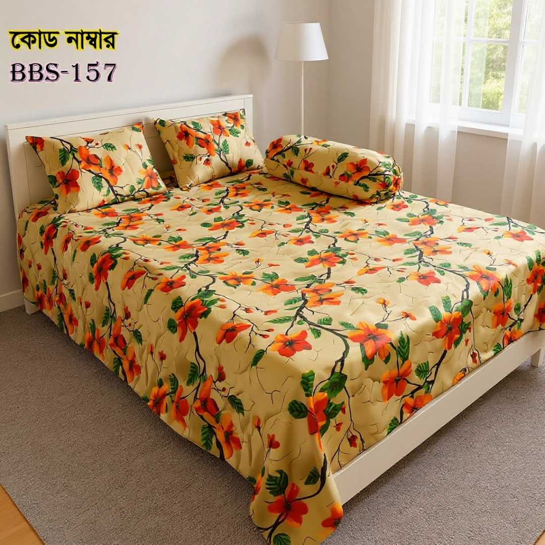 AC,HOME,TEX,King,Size,Bed,Sheet,with,Two,Pillow,Covers,Premium,Quality,100%,Twill,Cotton,Panel,Twill,Tuwel,Digital,Home,Text,Bed,Sheets,Premium,Quality,Double,size,bed,sheet,বেডশীট,বিছানার,চাদর
