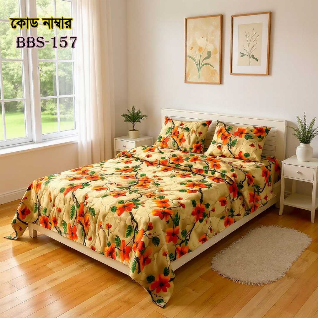 AC,HOME,TEX,King,Size,Bed,Sheet,with,Two,Pillow,Covers,Premium,Quality,100%,Twill,Cotton,Panel,Twill,Tuwel,Digital,Home,Text,Bed,Sheets,Premium,Quality,Double,size,bed,sheet,বেডশীট,বিছানার,চাদর