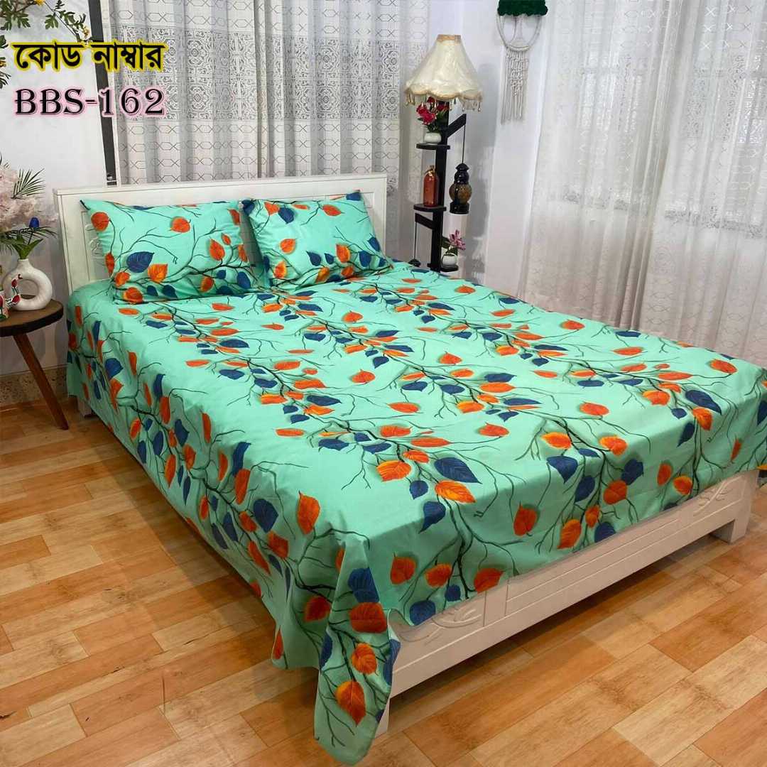 AC,HOME,TEX,King,Size,Bed,Sheet,with,Two,Pillow,Covers,Premium,Quality,100%,Twill,Cotton,Panel,Twill,Tuwel,Digital,Home,Text,Bed,Sheets,Premium,Quality,Double,size,bed,sheet,বেডশীট,বিছানার,চাদর