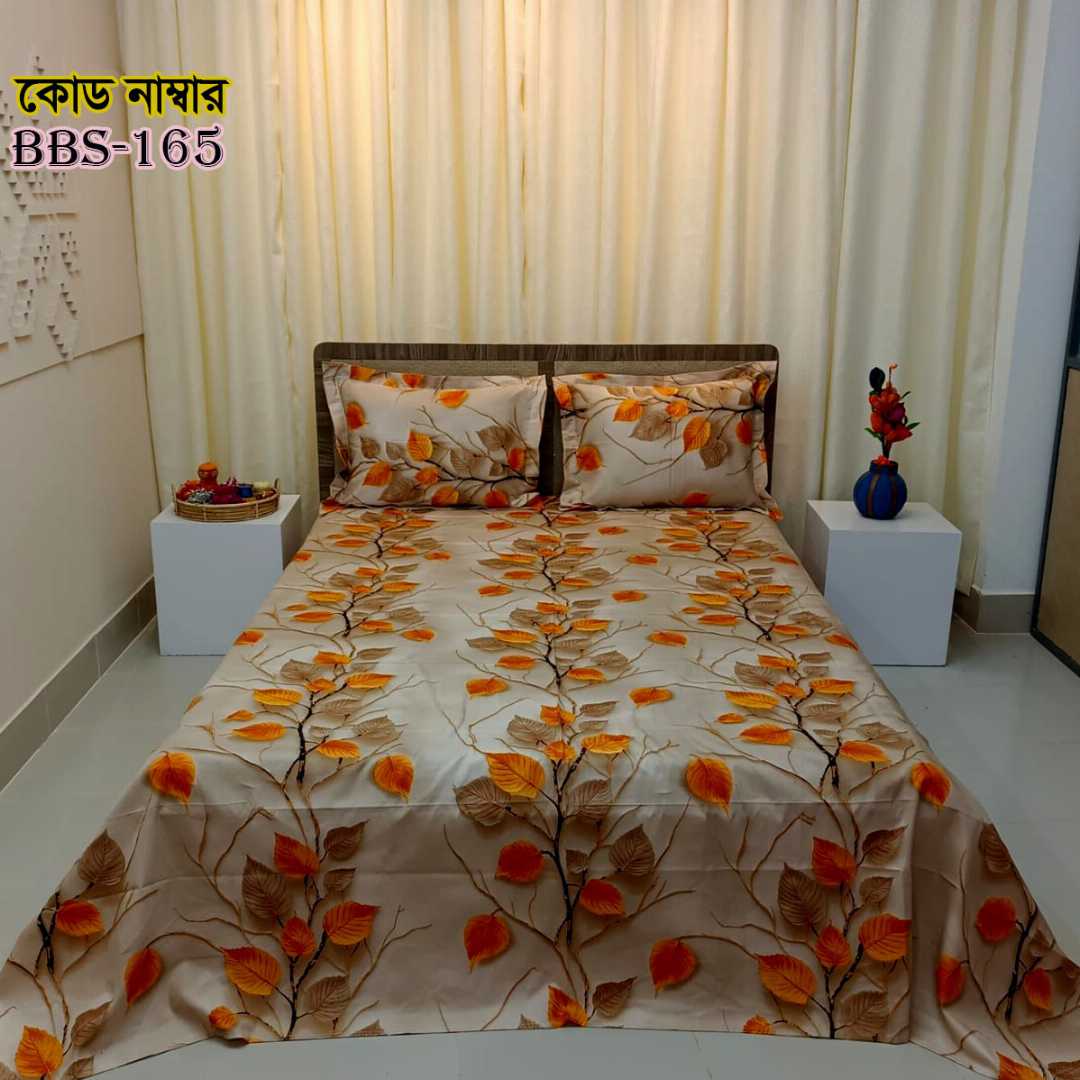 AC,HOME,TEX,King,Size,Bed,Sheet,with,Two,Pillow,Covers,Premium,Quality,100%,Twill,Cotton,Panel,Twill,Tuwel,Digital,Home,Text,Bed,Sheets,Premium,Quality,Double,size,bed,sheet,বেডশীট,বিছানার,চাদর