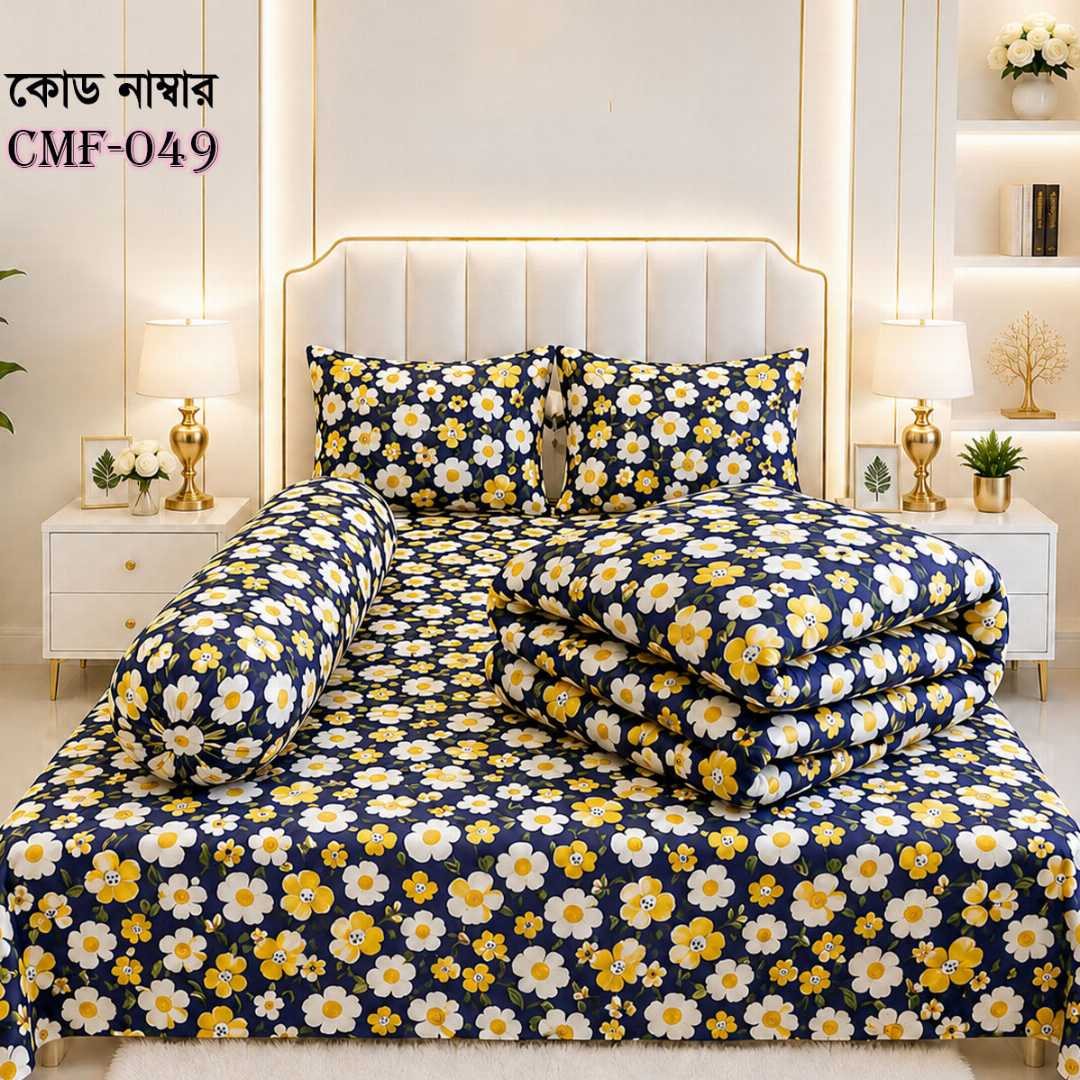 Premium,Quality,Luxury,Twill,Cotton,Fabrics,Bed,Sheet,And,Comforter,5pcs,Set.Comforter,AC,HOME,TEX,Size,Bed,Sheet,Two,Pillow,Covers,Premium,Quality,100%,Twill,Cotton,Panel,Twill,Tuwel,Home,কমফোর্টার
